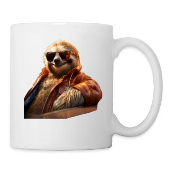 Sloth, Morning Grouch, Loafer, Cute Sloths - Mug - white - Right
