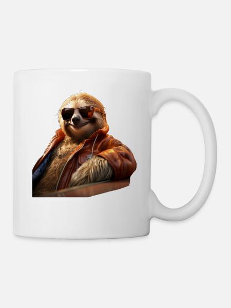 Faultier Morgenmuffel Faulenzer Süße Faultiere - Tasse - Weiß