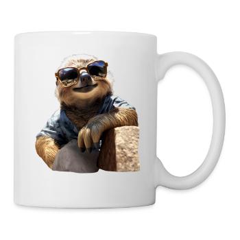 Sloth, Morning Grouch, Loafer, Cute Sloths - Mug - white - Right