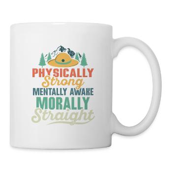 Scout’s Creed : Strong, Awake, Straight Tee - Mug blanc - blanc - Droite