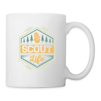 Vivre la vie scoute : T-shirt d’explorateur de la nature sauvage - Mug blanc - blanc - Droite