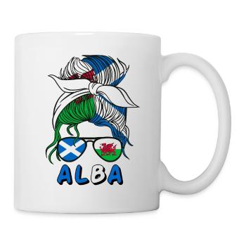 Cymru Halb Schottin Halb Walisisch Mädchen Wales Schottland - Tasse - Weiß - Rechts