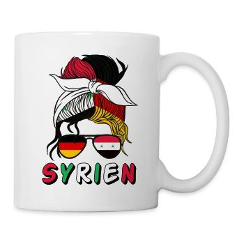 Moitié Allemand Moitié Fille Syrienne Allemagne Syrie - Mug blanc - blanc - Droite