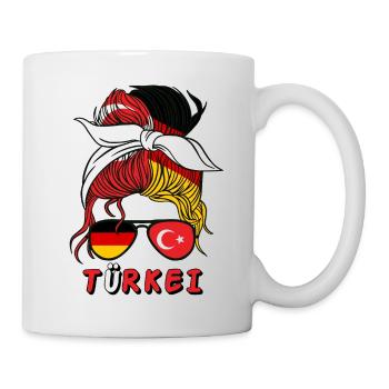 Moitié Allemand Moitié Turc Fille Allemagne Turquie - Mug blanc - blanc - Droite