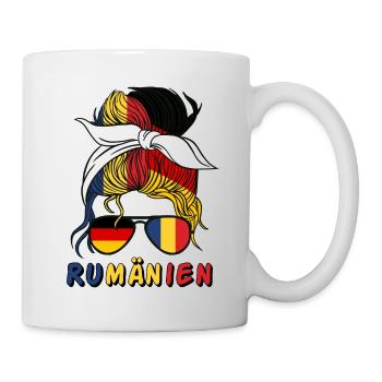 Moitié Allemand Moitié Roumain Fille Allemagne Roumanie - Mug blanc - blanc - Droite