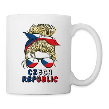 Ceska République Tchèque Flag Filles Tchèque Fille Enfants - Mug blanc - blanc - Droite