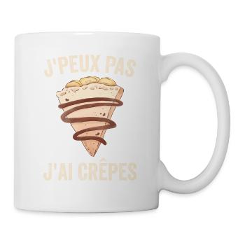 J'peux Pas J'ai Crêpes Cadeau Humour Drole - Mug blanc - blanc - Droite