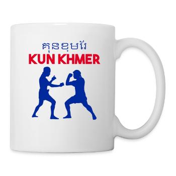Temple du Cambodge Khmer Vintage drapeau je cadeau - Mug blanc - blanc - Droite