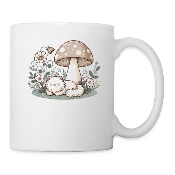 Cottagecore Chat Esthétique Dans Les Bois Champignon - Mug blanc - blanc - Droite