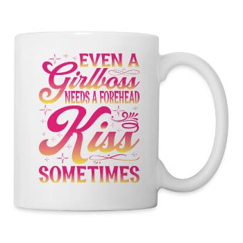 Even A Girlboss Needs A Forehead Kiss Sometimes 2 - Mug - white - Right