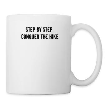 Hiking - Step by step, conquer the hike - Mug - white - Right