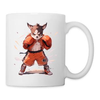 Funny Dog Boxer Boxing MMA Kawaii Martial Arts - Mug - white - Right