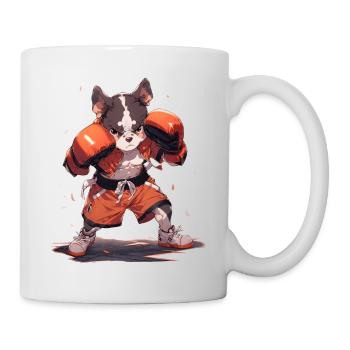Funny Dog Boxer Boxing MMA Kawaii Martial Arts - Mug - white - Right
