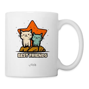 Beste Freunde: Katzen - Tasse - Weiß - Rechts
