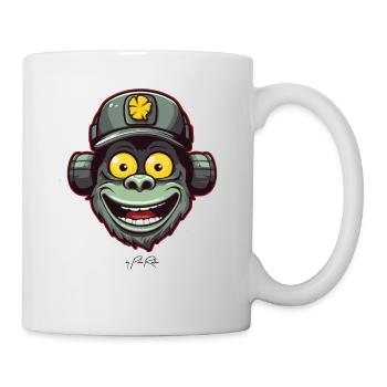 Funky, funny, friendly monkey - Mug - white - Right