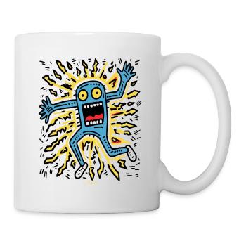 Playful Pop Art: Crazy Cartoon - Mug - white - Right