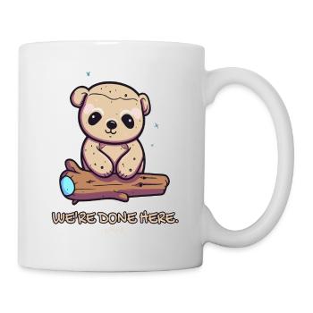 Cute Tough Bear - We're Done Here - Mug - white - Right