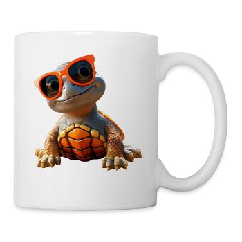 Schildkröte Reptilien Fans Liebe Süße Schildkröten - Tasse - Weiß - Rechts