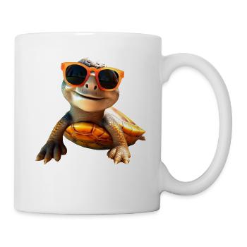 Schildkröte Reptilien Fans Liebe Süße Schildkröten - Tasse - Weiß - Rechts