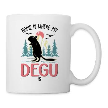 La maison est là où se trouve mon degu, le degu de la forêt - Mug blanc - blanc - Droite