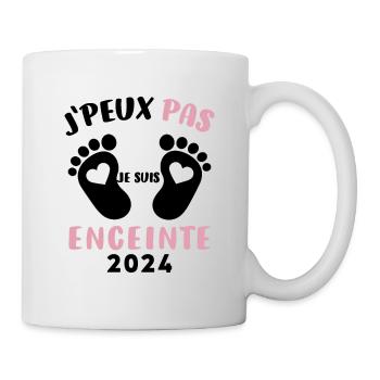 J PEUX PAS JE SUIS ENCEINTE 2024 - Mug blanc - blanc - Droite