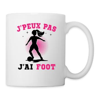 J Peux Pas J Ai Foot - Mug blanc - blanc - Droite