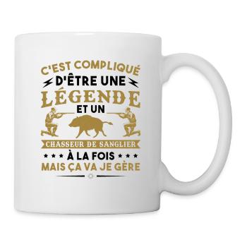 Compliqué D Etre Une Légende - Mug blanc - blanc - Droite