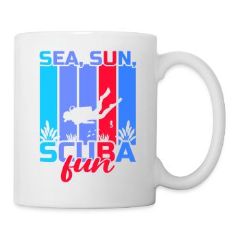 Scuba Diving, Scuba Diving, Holiday Sea Diver - Mug - white - Right