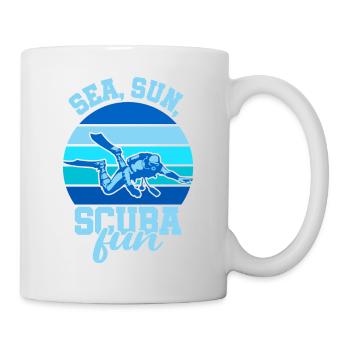 Scuba Diving, Scuba Diving, Holiday Sea Diver - Mug - white - Right