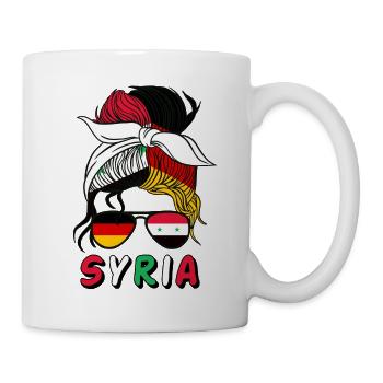 Half German Half Syrian Girl Germany Syria - Mug - white - Right