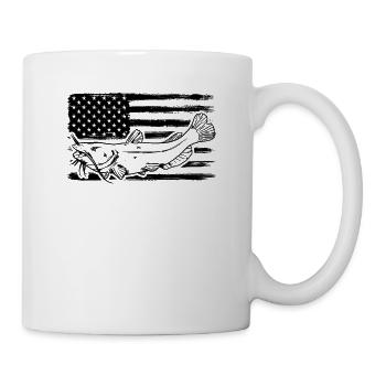 American Catfish USA Flag - Tasse - Weiß - Rechts