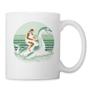Bigfoot Rides Loch Ness - Mug - white - Right