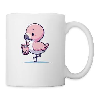Kawaii flamants roses bubble tea Boba flamant rose - Mug blanc - blanc - Droite