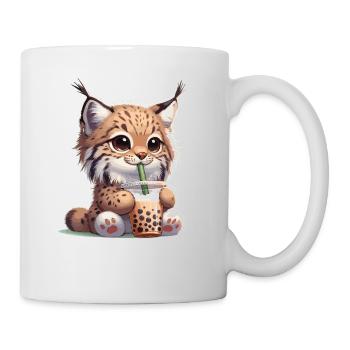 Kawaii Lynx Bubble Tea Boba Lynx - Mug blanc - blanc - Droite