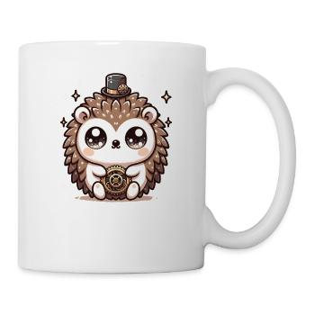 Kawaii Steampunk Hedgehog Fantasy Hedgehog Lover - Mug - white - Right