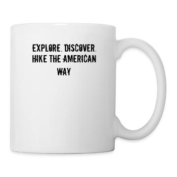 Randonnée - Explorer. Découvrir. Randonnée à l’américaine - Mug blanc - blanc - Droite