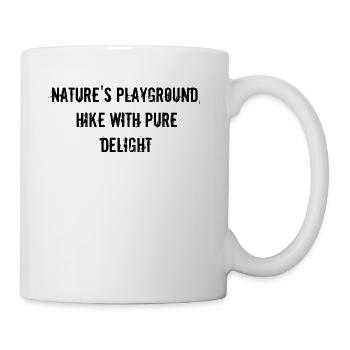 Hiking - Nature's playground, hike with pure - Mug - white - Right