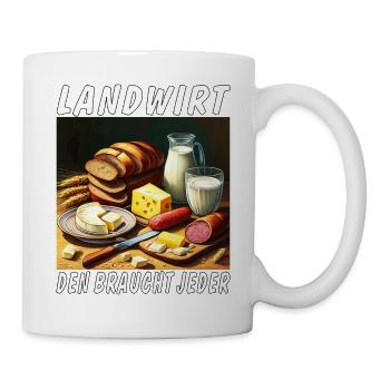 LANDWIRT DEN BRAUCHT JEDER - Tasse - Weiß - Rechts