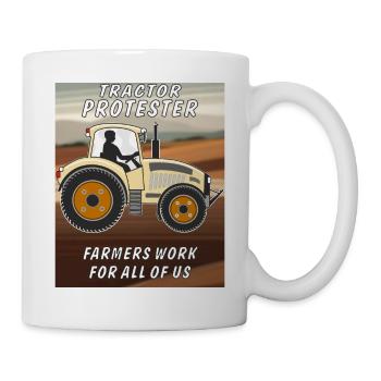 TRACTOR PROTESTER - Mug - white - Right