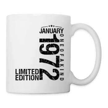 Geburtstag Januar 1972 Januar geboren im Januar - Tasse - Weiß - Rechts