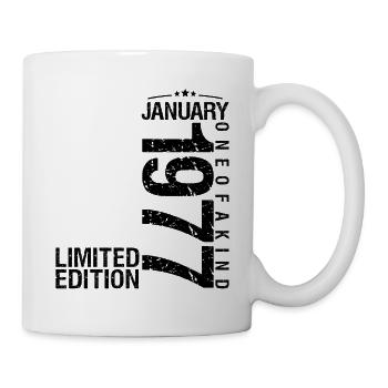 Birthday January 1977 January born in January - Mug - white - Right