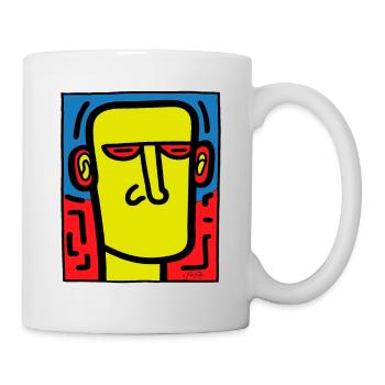 Pop Art Art Portrait, Muet, Silence - Mug blanc - blanc - Droite