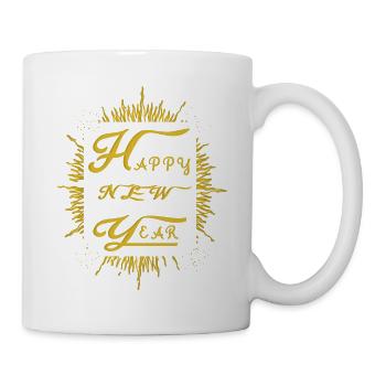 Funkelndes Silvester Fest - Tasse - Weiß - Rechts