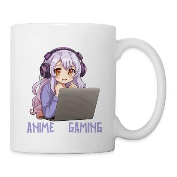 Kawaii Girl Anime Manga Girl Cat - Mug - white - Right