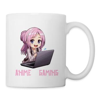 Kawaii Girl Anime Manga Girl Cat - Mug - white - Right