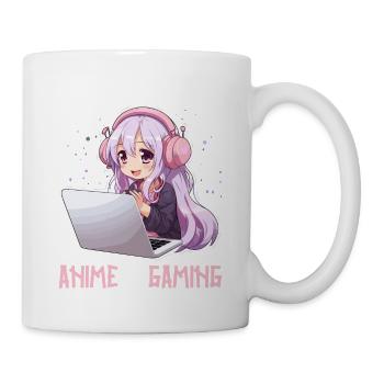 Kawaii Girl Anime Manga Girl Cat - Mug - white - Right