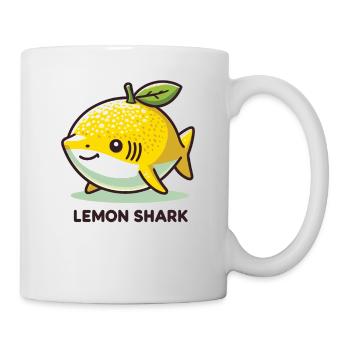 Lemon Shark Funny Animal Made of Fruit - Mug - white - Right