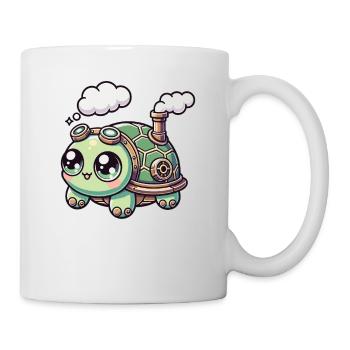Kawaii Steampunk Turtle Fantasy Turtle - Mug - white - Right