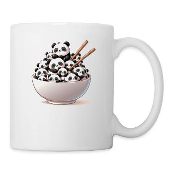panda mignon mange des nouilles ramen pandas ramen - Mug blanc - blanc - Droite