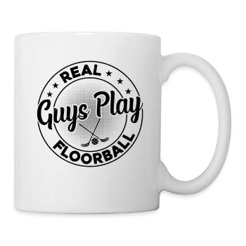 Real Guys Play Floorball - Unihockey Floorball Pla - Tasse - Weiß - Rechts